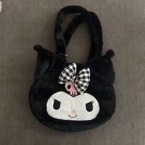 Kuromi Hello Kitty Black Plush Bag NWOT